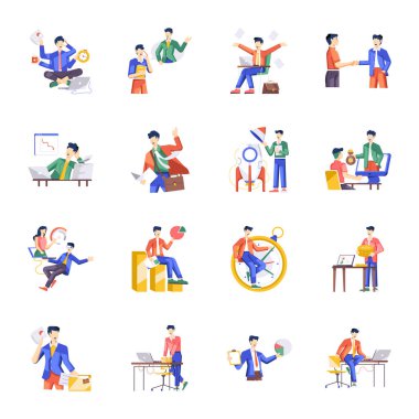 iş adamları ve iş simgesi vektör illüstrasyon tasarımı