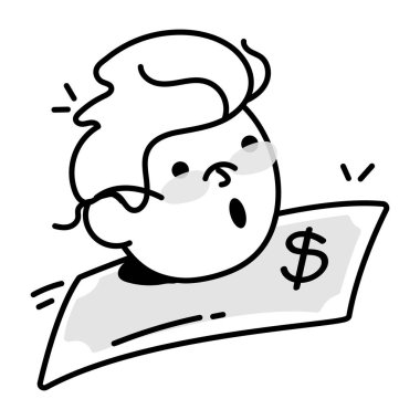 Bankacılık ve Finans Doodle Simgesi