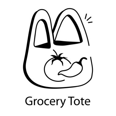 Market Ögelerinin El Çizimi Simgeleri 