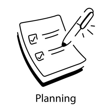 Çizim biçiminde planlama simgesi 