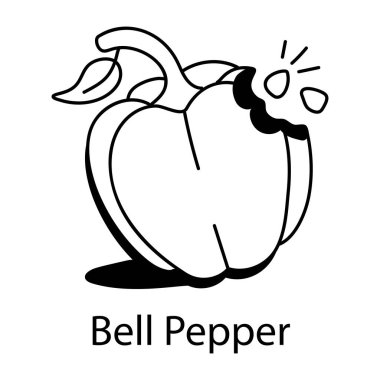 Bir dolma biberin karalama ikonu