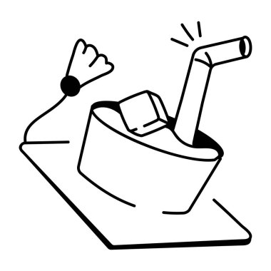 Çizim tarzında mezuniyet tazeleme simgesi