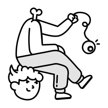 Başsız bir adamın çizim tarzı simgesi 