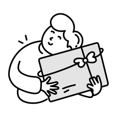 Hediye kartının karalama stili simgesi 