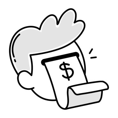 Karalama biçiminde alıcı simgesi 