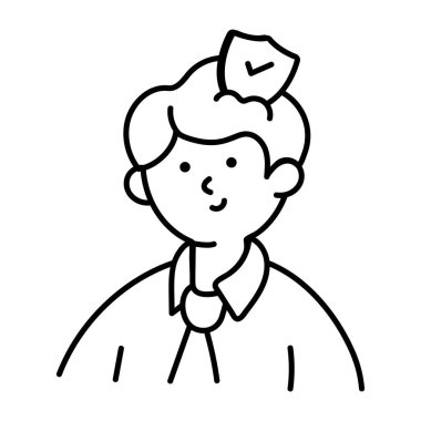 Bir sigorta danışmanının karalama simgesi. 