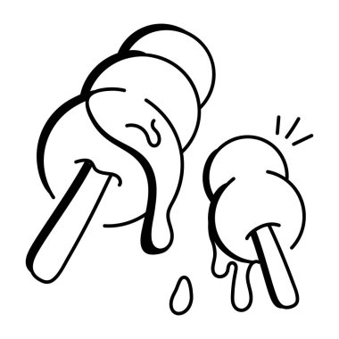 Tanghulu 'nun ikonu, çubuklarda Çin şekerli meyve çerezi.