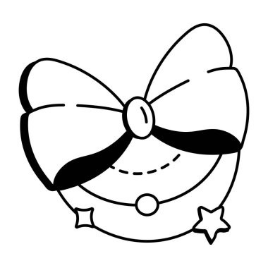 Yıldızlı bir kelebeğin karalama simgesi