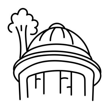 Çizim tarzında Bois de Vincennes simgesi 