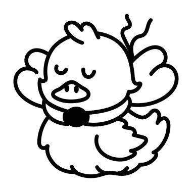 Çizim biçiminde ördek simgesi 