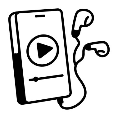 Ses iletişiminin Doodle biçimi simgesi