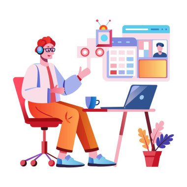 Akıllı zamanlamanın düz çizimi 