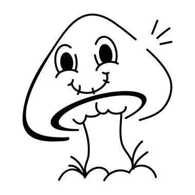 Kalp emojisi olan el çizimi bir saat ikonu 