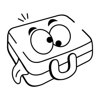 Kalp emojisi olan el çizimi bir saat ikonu 