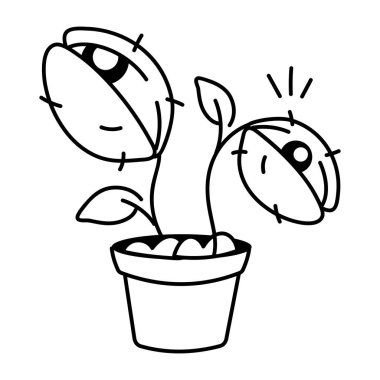 Kalp emojisi olan el çizimi bir saat ikonu 