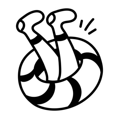 A hand drawn icon of beach buoy 