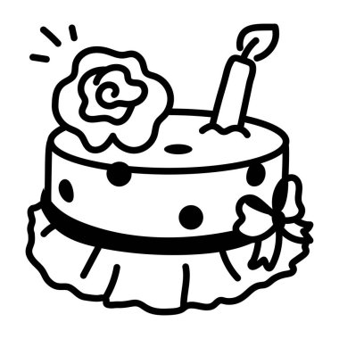 Tatlı kekin el çizimi simgesi 