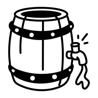 Şarap fıçısının kabataslak bir simgesi. 