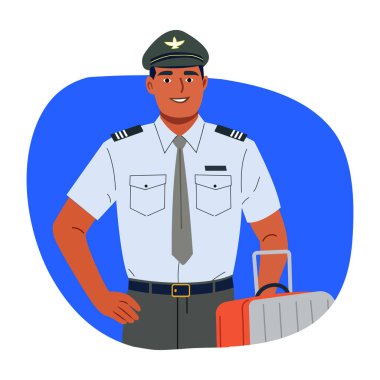 Düz bir şekilde özel memur illüstrasyonu 