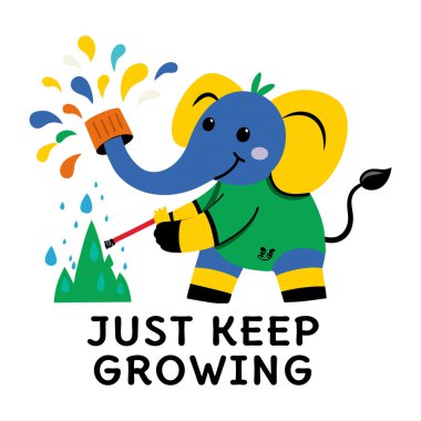 Çizgi roman stili tipografiye devam eden bir fili gösteriyor. 