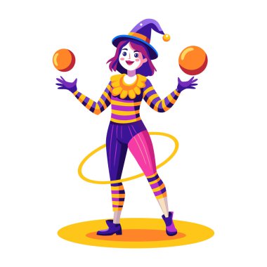 Pandomimci kız karakteri çizimi 