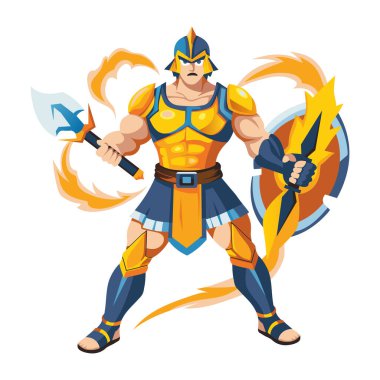 Şimşek şövalyesinin düz bir çizimi. 