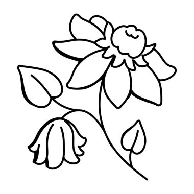 Elle çizilmiş Clematis simgesi 