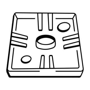 Üçgen mandal oyunu, karalama biçimi