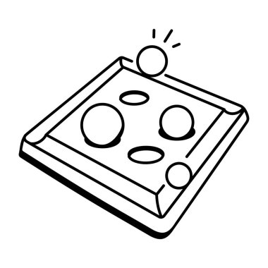 Üçgen mandal oyunu, karalama biçimi