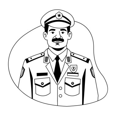 Bir polis resminin kabartması. 