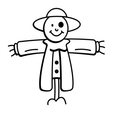 Karalama tarzında korkuluk simgesi 