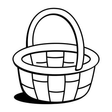 Asılmış tencerenin el çizimi simgesi. 