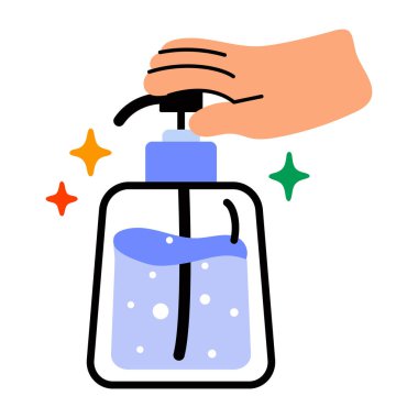 Düz bir sabun dağıtıcı simgesi 