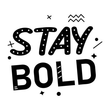 Kabartma biçiminde kalın tipografi etiketi 