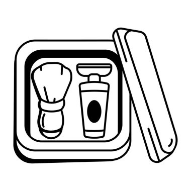 Babamın karalama tarzında tıraş seti simgesi 