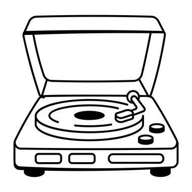 Plak çaların el çizimi simgesi 