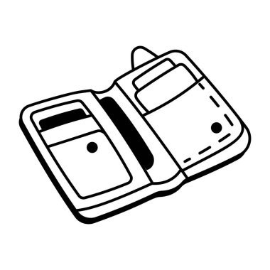 Baba cüzdan simgesi karalama stili 