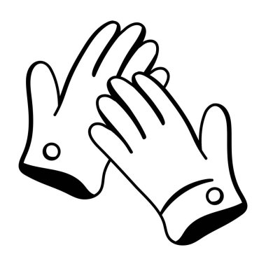 El çizimi biçiminde eldiven simgesi 