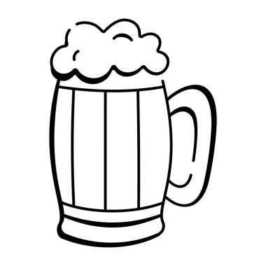 Elle çizilmiş bira sabıka simgesi 