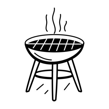 Izgara soba simgesi el çizimi biçiminde 