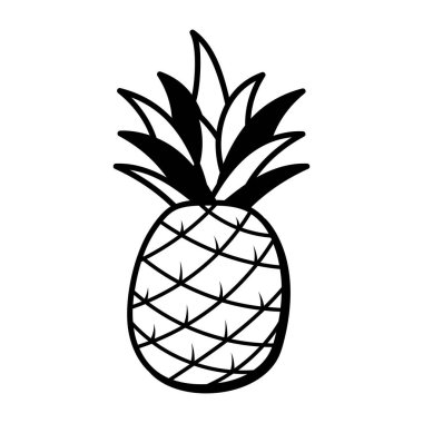 Bir el çizimi ananas ikonu 