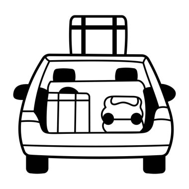 Araba kamyonu simgesi el çizimi biçiminde 