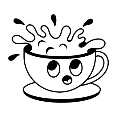 Espresso fincanının karalama çizimi