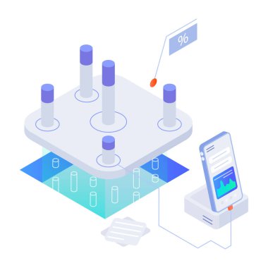 veri analizi izsel konsept, vektör illüstrasyonu