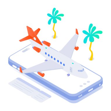 Vektör çizimi. mobil uygulama, çevrimiçi rezervasyon