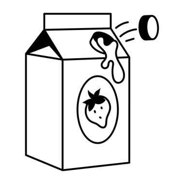 El yapımı meyve suyu şişesi. Karalama biçiminde vektör illüstrasyonu.