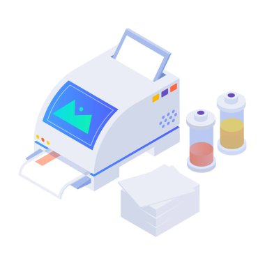 Tıbbi makine simgesinin vektör çizimi