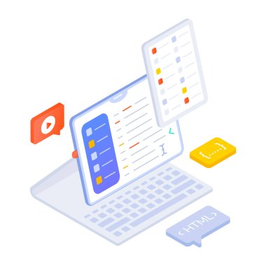 Web tasarım konsepti. düz vektör çizimi beyaz üzerine izole edildi.