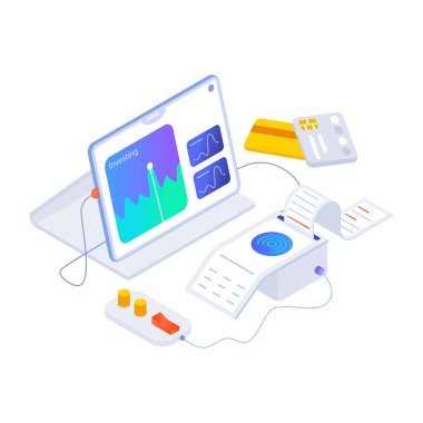 Mali vektör illüstrasyonunun izometrik tasarımı