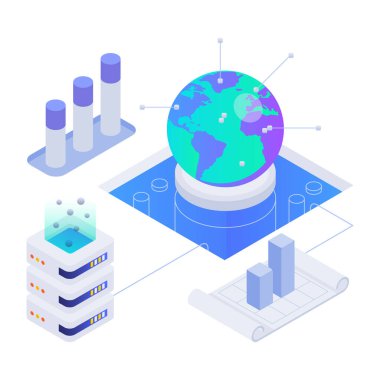 Modern bir veri analizinin izometrik çizimi